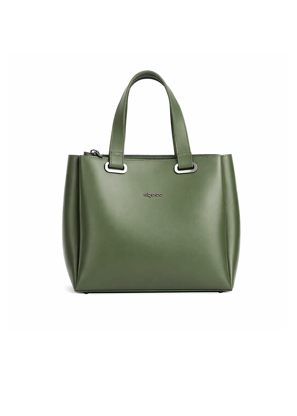 serilo-new-women-leather-handle-bag-jade-color-front-view