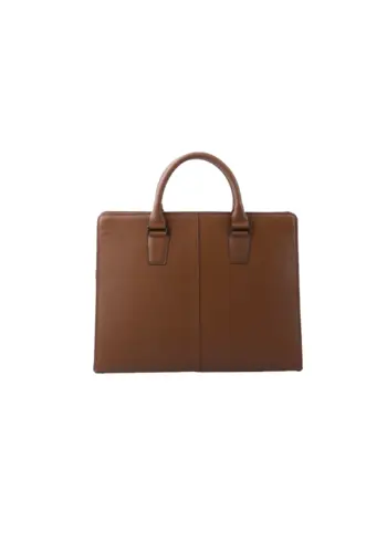 کیف اداری چرم مدل yb1009 رنگ عسلی نمای پشت