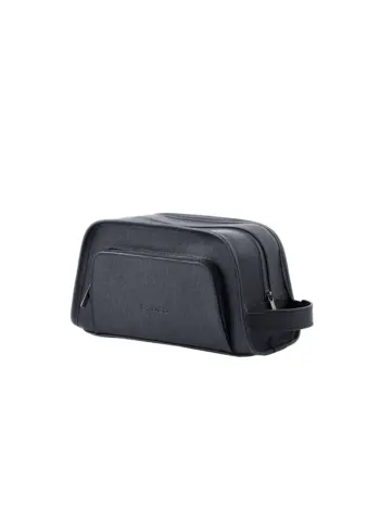 کیف پاسپورتی مردانه چرم مدل mb1008 رنگ مشکی نمای سه رخ